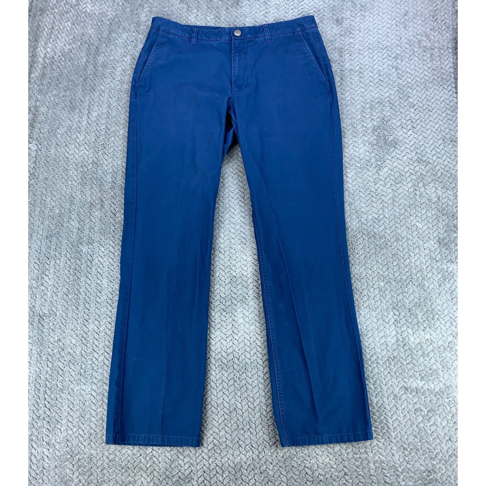 Bonobos Straight Leg Chino Pants Men's 34x32‎ Sapphire Blue 100% Cotton
